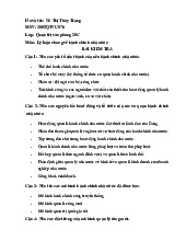 Bài kiểm tra môn Lý luận chung về hành chính nhà nước có đáp án