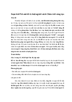 Soạn bài Prô-mê-tê và loài người sách Chân trời sáng tạo