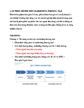 Đề Cương Ôn Tập Môn Marketing Thương Mại | Đại học Kinh tế kỹ thuật công nghiệp