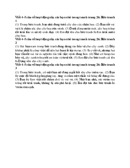 Viết 4-5 câu về hoạt động của các bạn nhỏ trong tranh trang 36 | Tập làm văn lớp 2 | Cánh diều