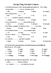 Bài Tập Tiếng Anh Lớp 8 Có Đáp Án | Tiếng Anh 8