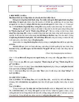TOP 15 đề thi thử THPT Quốc gia năm 2020 môn Ngữ văn - Tập 4 (có đáp án)