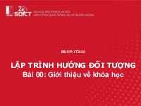 Tổng hợp bài giảng môn Lập trình Hướng đối tượng_Thầy Nguyễn Mạnh Tuấn | Trường Đại học Bách Khoa Hà Nội