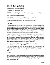 Chương 4: Quyết định quản trị  - Quản trị học đại cương (EM1010) | Trường Đại học Bách khoa Hà Nội