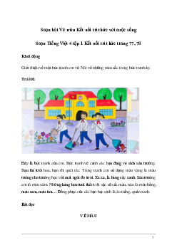 Soạn bài Đọc: Vẽ màu | kết nối tri thức