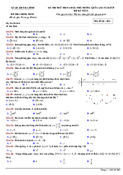 Đề thi thử THPT Quốc gia 2019 môn Toán sở GD&ĐT Hà Tĩnh