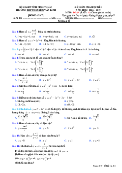 Đề thi HK1 lớp 12 trường THPT Nguyễn Văn Linh – Ninh Thuận