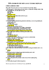530 Câu Hỏi Trắc Nghiệm Cơ sở văn hóa Việt Nam | Trường Đại học Khoa Học Xã Hội và Nhân Văn, Đại học Quốc gia Hà Nội