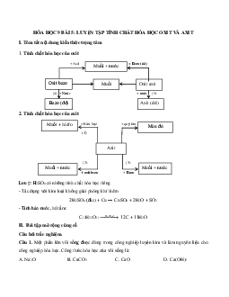 Hóa học 9 Bài 5: Luyện tập tính chất hóa học oxit và axit