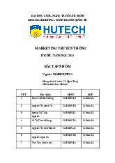 Marketing TRUYỀN Thông. Môn Marketing truyền thông | Đại học Công nghệ Thành phố Hồ Chí Minh.