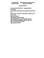 Nhật Ký Thực Tập Nghề Nghiệp - Lớp 1705CTHA Tại UBND Phường Xuân Tảo