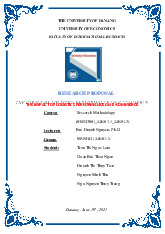 Mangogroup Research- Proposal-1-đã chuyển đổi - Môn Quản trị Học - Đại Học Kinh Tế - Đại học Đà Nẵng