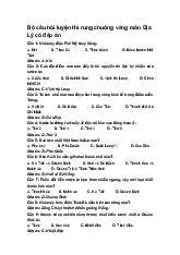 Bộ câu hỏi luyện thi rung chuông vàng môn Địa Lý có đáp án
