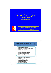 Chương 2: Cơ học vật liệu | Bài giảng môn Cơ khí ứng dụng | Đại học Bách khoa hà nội