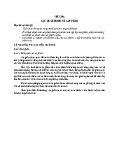 BÀI ĐỌC CHƯƠNG SẢN PHẨM - PHÂN TÍCH VÀ QUYẾT ĐỊNH MARKETING