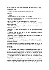 Cảm nghĩ về văn bản Ôn dịch, thuốc lá siêu hay, đạt điểm cao