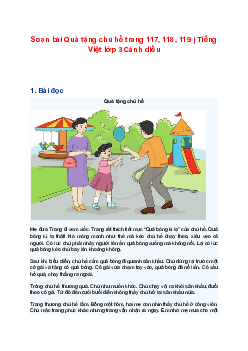 Soạn bài Quà tặng chú hề trang 117, 118, 119 | Tiếng Việt lớp 3 Cánh diều