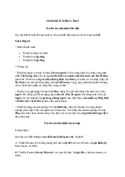 Giải Kinh tế 10 Bài 6: Thuế | Cánh diều