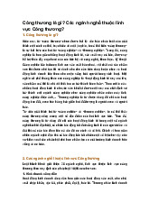 Công thương là gì? Các ngành nghề thuộc lĩnh vực Công thương?