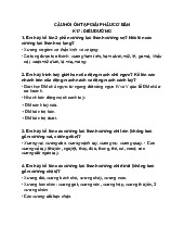 Câu Hỏi Ôn Tập Giải Phẫu Cơ Bản K17: Điều Dưỡng. Môn Giải phẫu cơ bản | Đại học Trường Đại học Phenika.