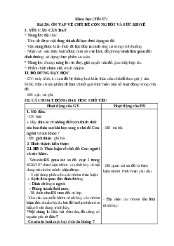 Giáo án Khoa học lớp 4 Bài 28-29-30-31 | Kết nối tri thức
