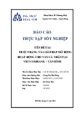 Thực trạng và giải pháp mở rộng hoạt động cho vay cá nhân tại Vietcombank Tân Bình