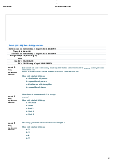 [U6 - U9] Test - Bài tập cá nhân - Hình thái - Cú pháp học | Đại học Mở Thành phố Hồ Chí Minh