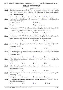 250 câu hỏi mức độ vận dụng và vận dụng cao ôn tập kiểm tra giữa học kỳ 1 Toán 12 – Lê Văn Đoàn