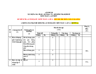 Đề tham khảo cuối kì 1 Toán 11 KNTTVCS năm 2023 – 2024 sở GD&ĐT Ninh Bình