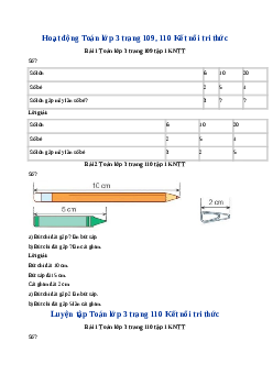 Giải SGK môn Toán 3 - Bài 39: So sánh số lớn gấp mấy lần số bé | Kết nối tri thức