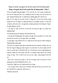 Văn mẫu lớp 6: Đóng vai nhân vật người cha kể lại truyện Em bé thông minh | Kết nối tri thức