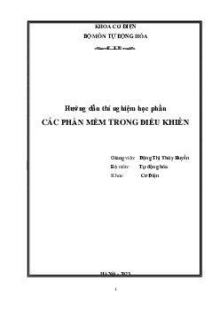 Báo cáo thí nghiệm học phần Các phần mềm trong điều khiển