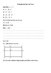 Đề thi giữa học kỳ 1 môn Toán lớp 2 năm học 2024 - 2025 - Đề số 1