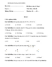 Đề thi học kỳ 2 môn Toán lớp 4 năm học 2024 - 2025 | Bộ sách Kết nối tri thức