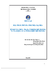 Tiểu luận Ô Nhiễm Môi Trường & Tác Động COVID-19 môn Phương pháp học - Trường Đại học Văn Hiến