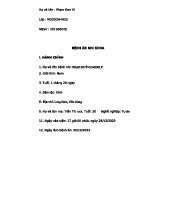 BỆNH ÁN NHI KHOA 2 - PHAN HUỲNH MINH P. CĂN CỨ Y KHOA 2023