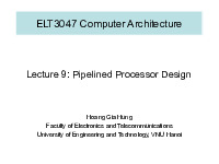 SLIDE Week 9 – Lecture 9 – Pipelined Processor Design Kiến Trúc Máy Tính | Trường Đại học Công nghệ, Đại học Quốc gia Hà Nội