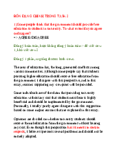 BỐN DẠNG CHÍNH TRONG IELTS WRITING TASK 2