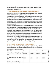 Chỉ tiêu chất lượng cơ bản của xăng không chì, xăng E5, xăng E10