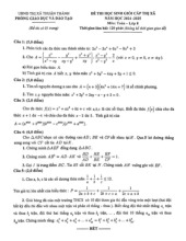 Đề học sinh giỏi Toán 8 năm 2024 – 2025 phòng GD&ĐT Thuận Thành – Bắc Ninh