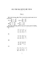 Bài tập đại số - Đại số tuyến tính | Trường Đại học Công nghệ, Đại học Quốc gia Hà Nội
