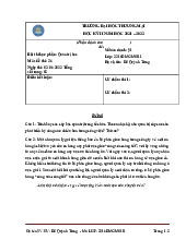 Bài thi Quản trị học | Đại học Thương Mại