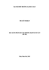 Pháp luật về Thương mại hóa Tài sản trí tuệ | Môn Sở hữu trí tuệ - Trường Đại học Luật, Đại học Huế