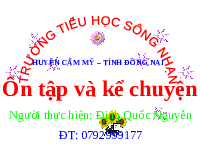 Giáo án điện tử Tiếng việt 1 bài 5 Chân trời sáng tạo: Ôn tập và kể chuyện