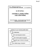 Chương 6 Thanh thẳng chịu uốn phẳng: Tóm tắt lý thuyết và ứng dụng | Môn Sức bền vật liệu - Đại học Xây Dựng Hà Nội