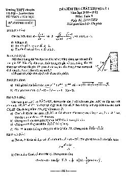 Đề kiểm tra chất lượng HK1 Toán 9 năm 2020 – 2021 trường chuyên Hà Nội – Amsterdam
