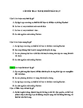 Câu hỏi trắc nghiệm môn Bảo mật | Trường Đại học Kinh Doanh và Công Nghệ Hà Nội