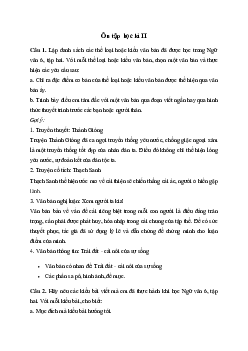 Soạn bài Ôn tập học kì II - Kết nối tri thức 6