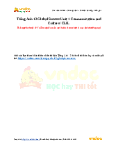 Giải SGK Tiếng Anh 12 Global Success Unit 1 Communication and Culture/ CLIL