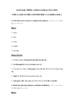 Tiếng Anh 8 unit 2 A closer look 1 Global Success